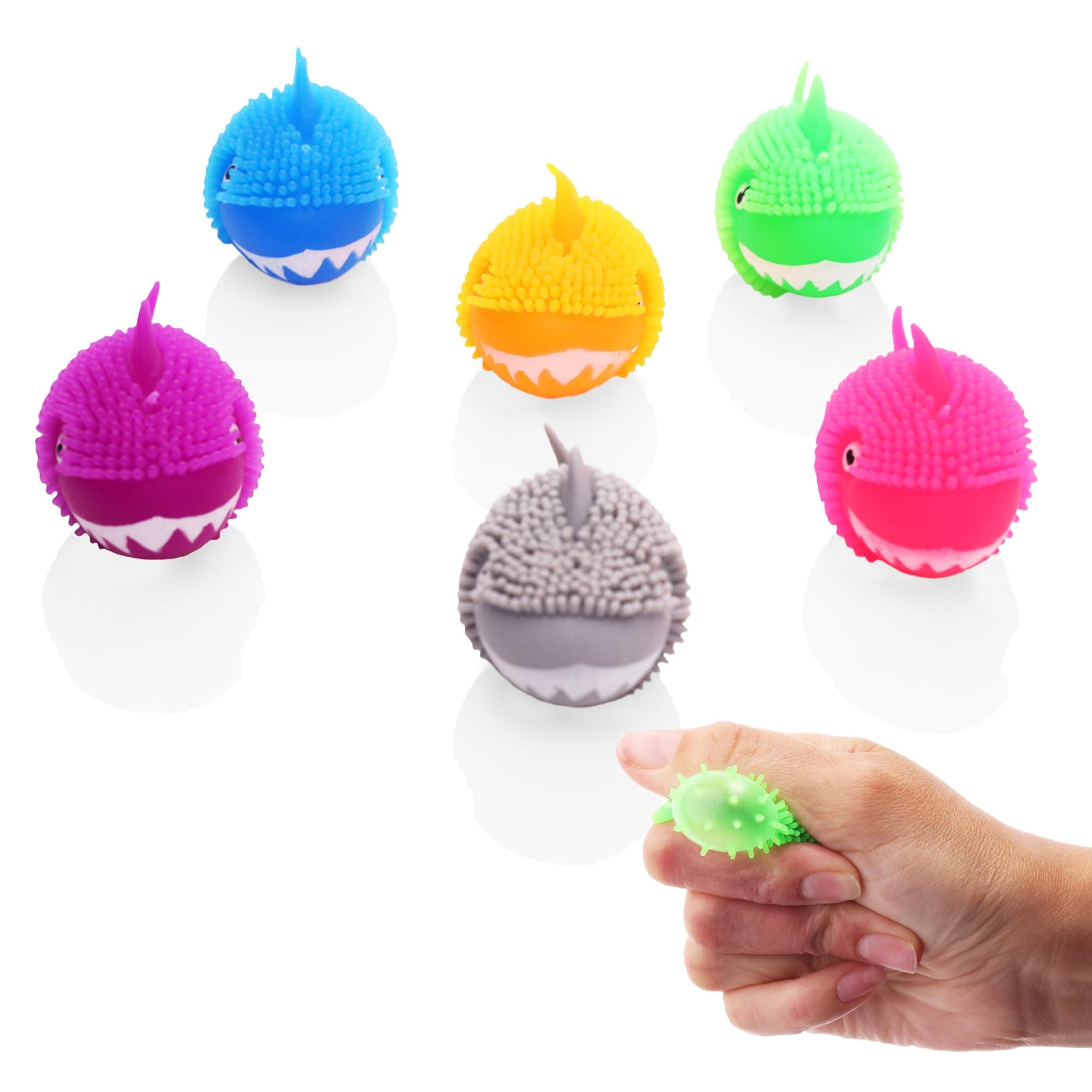 Entervending Squishy Shark Toy 48 pcs Variation (100)