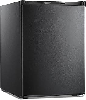 Kismile 2.1 Cu.ft Compact Freezer with Reversible Single Door, Removable Shelves, Mini Freezer with Adjustable Thermostat for Home/Kitchen/Office (2.1 Cu.ft, Black)