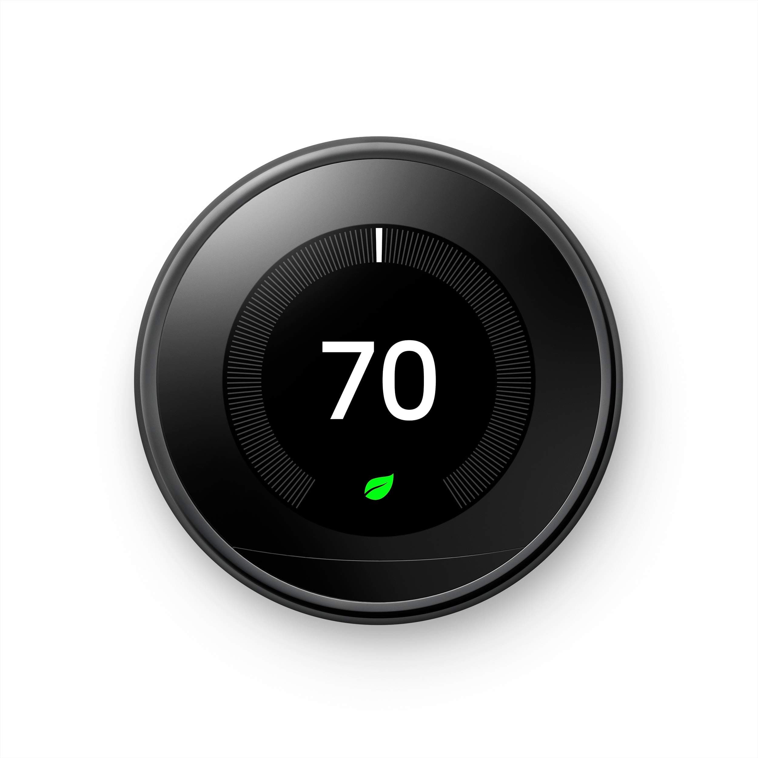 Nest Smart Learning Wi-Fi Programmable Thermostat, 3rd Gen, Mirror Black