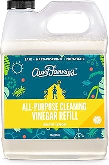 Aunt Fannie's All Purpose Cleaning Vinegar Refill Bottle, 33 Oz, Multipurpose Surface Spray Cleaner (Lemon)