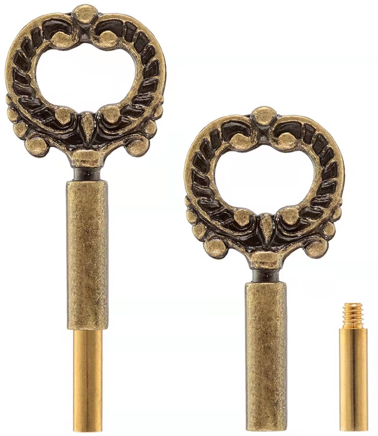 2 Packs Lamp Socket Turn Key with 1/2 inch Extensions - On/Off Replacement Switch Knobs for Floor and Table Lamps (Antique Bronze) (Antique Bronze)