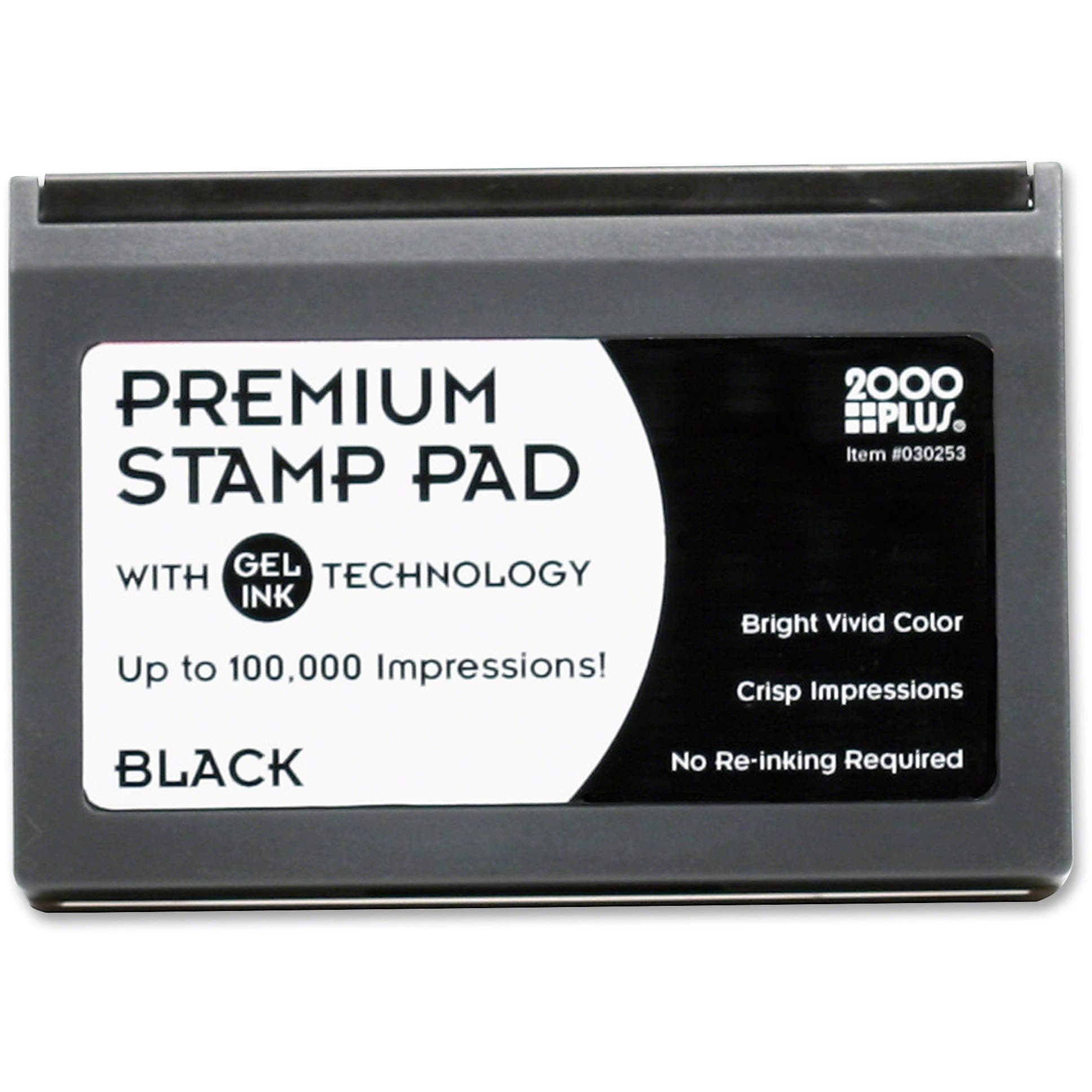 Cosco 2000 Plus® Gel Stamp Pad, 2-3/4" x 4-1/4", Black (030253)