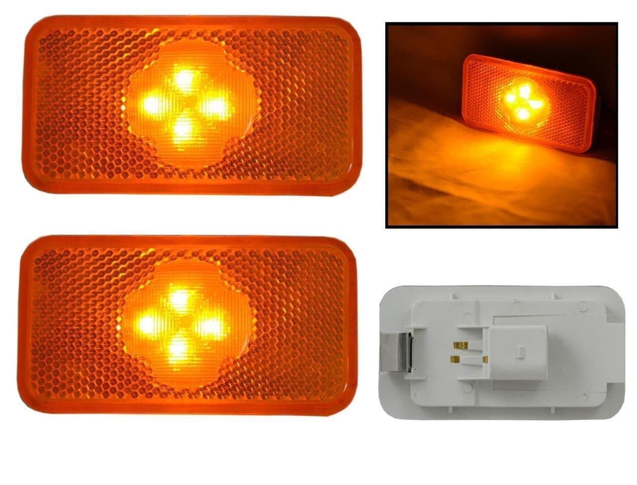flexzone2x Orange Amber 4 Led Side Marker Light Lamps Specific Fit For