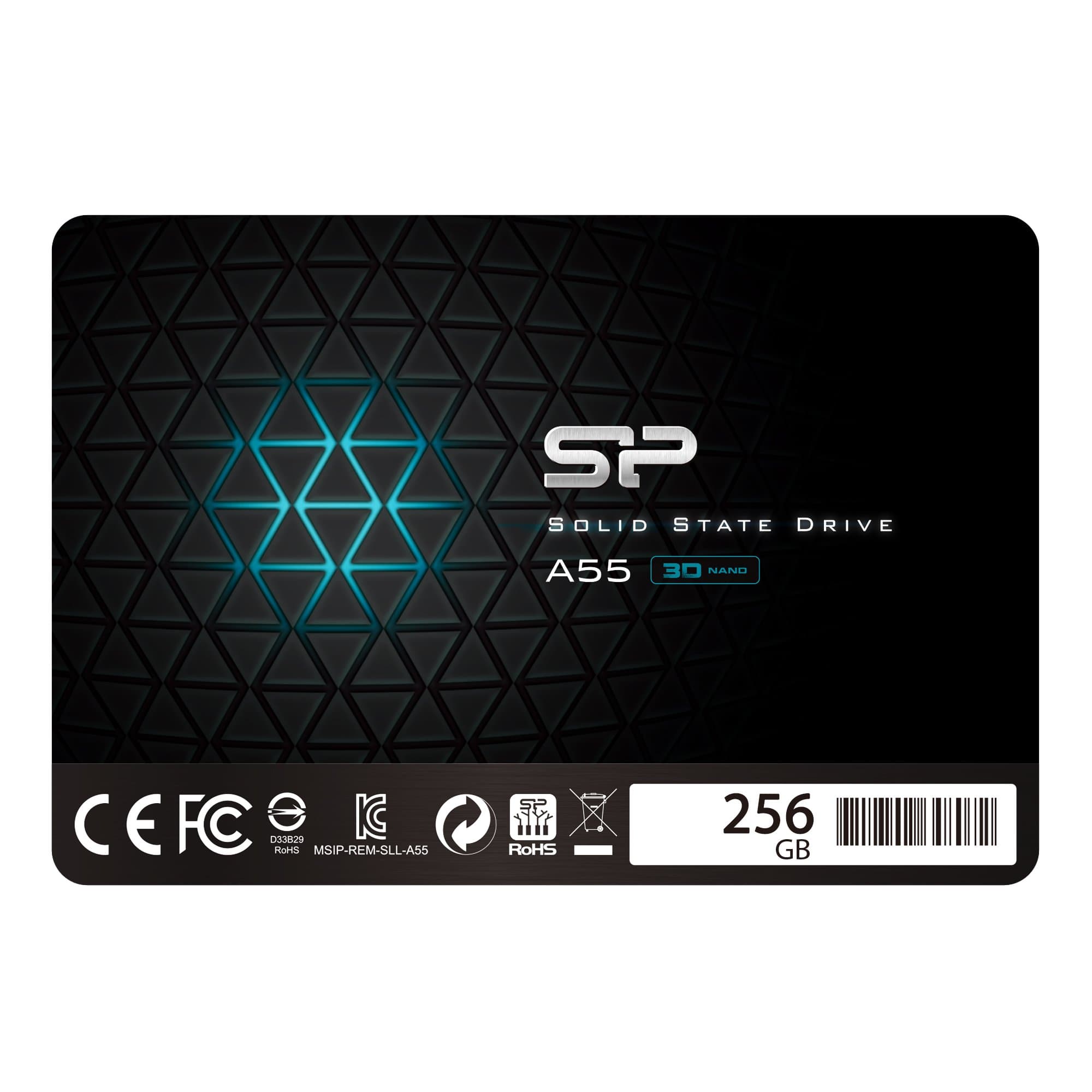 Silicon Power 256GB SSD 3D NAND A55 SLC Cache Performance Boost SATA III 2.5" Internal Solid State Drive SU256GBSS3A55S25AH