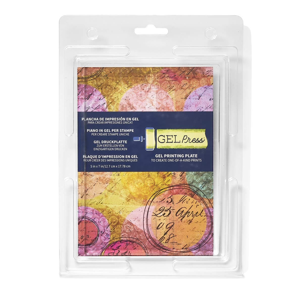 Gel Press Monoprinting Print Plate - 5” X 7” (12.7 x 17.8 cm) Gel Plate - Printmaking Supplies - Reusable Gel Printing Plates for Press Art for Card Making, Scrapbooking, Journaling, Arts & Crafts