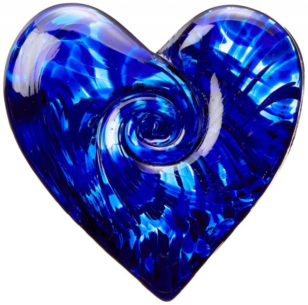 Glass Heart - Cobalt Blue