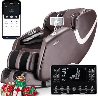 Full Body Airbag Massage Chair: 2025 Shiatsu Zero Gravity Massager Chairs - AI APP Control Back Heating - Relaxing Massaging Recliner for Friend Family