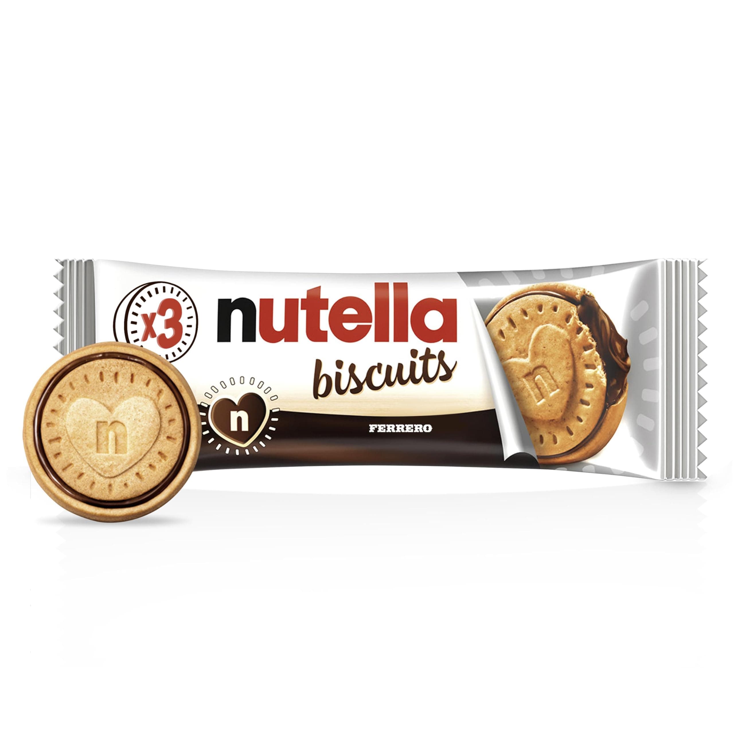 Nutella Biscuits Filled with Hazelnut Spread with Cocoa • T3, 1.46 oz ℮ 41.4 g