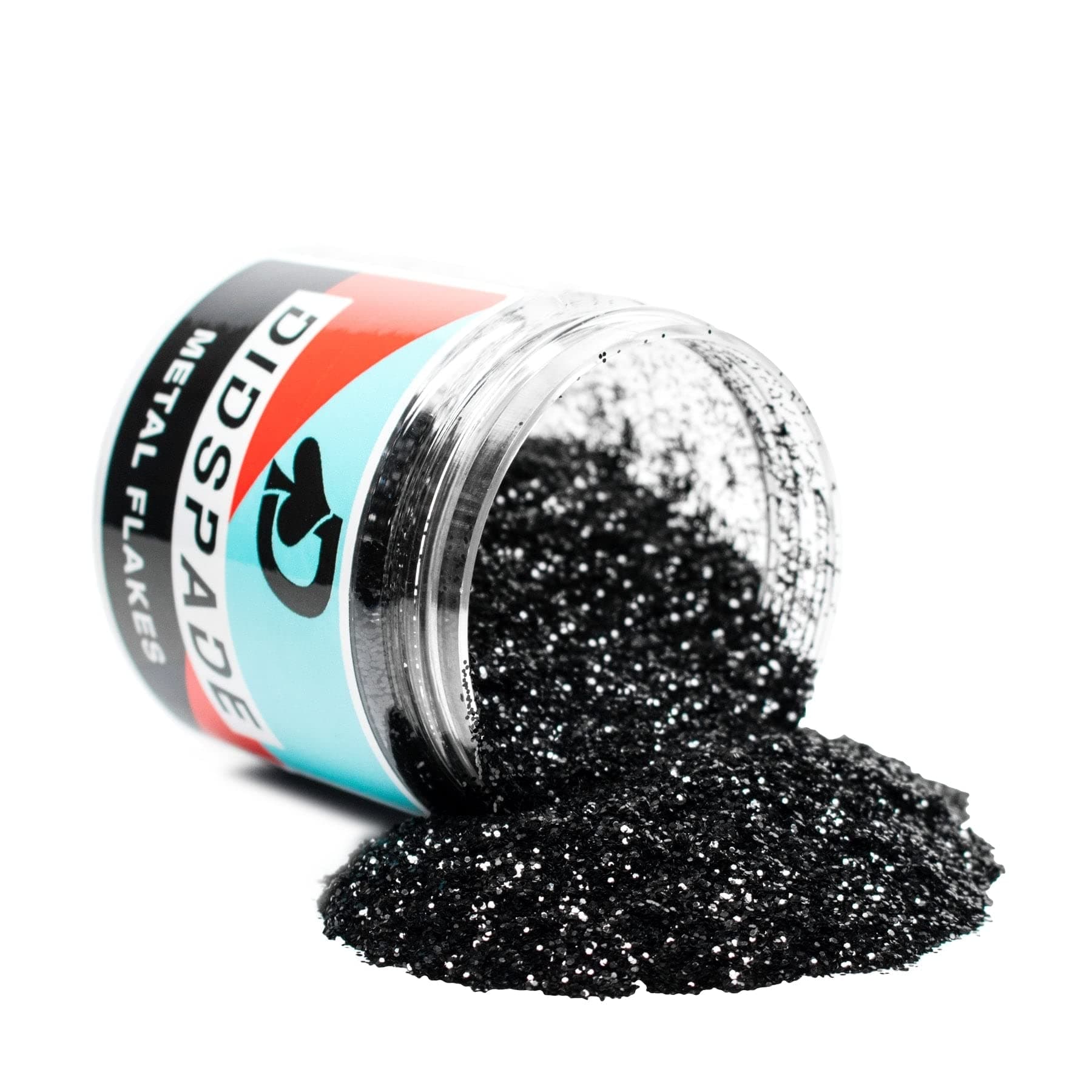 2oz Black 0.015" Medium Black Metal Flake Solvent Resisitant Glitter | Paint Metal Flake | Flake for Automotive Spray and Spray Painting | Glitter for Epoxy Resin