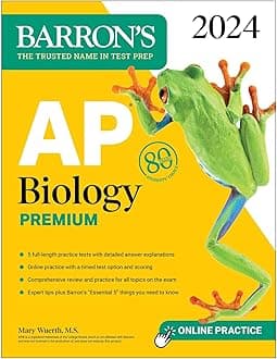 AP Biology Premium, 2024: Comprehensive Review With 5 Practice Tests + an Online Timed Test Option (Barron's AP Prep) Paperback – 31 Aug. 2023