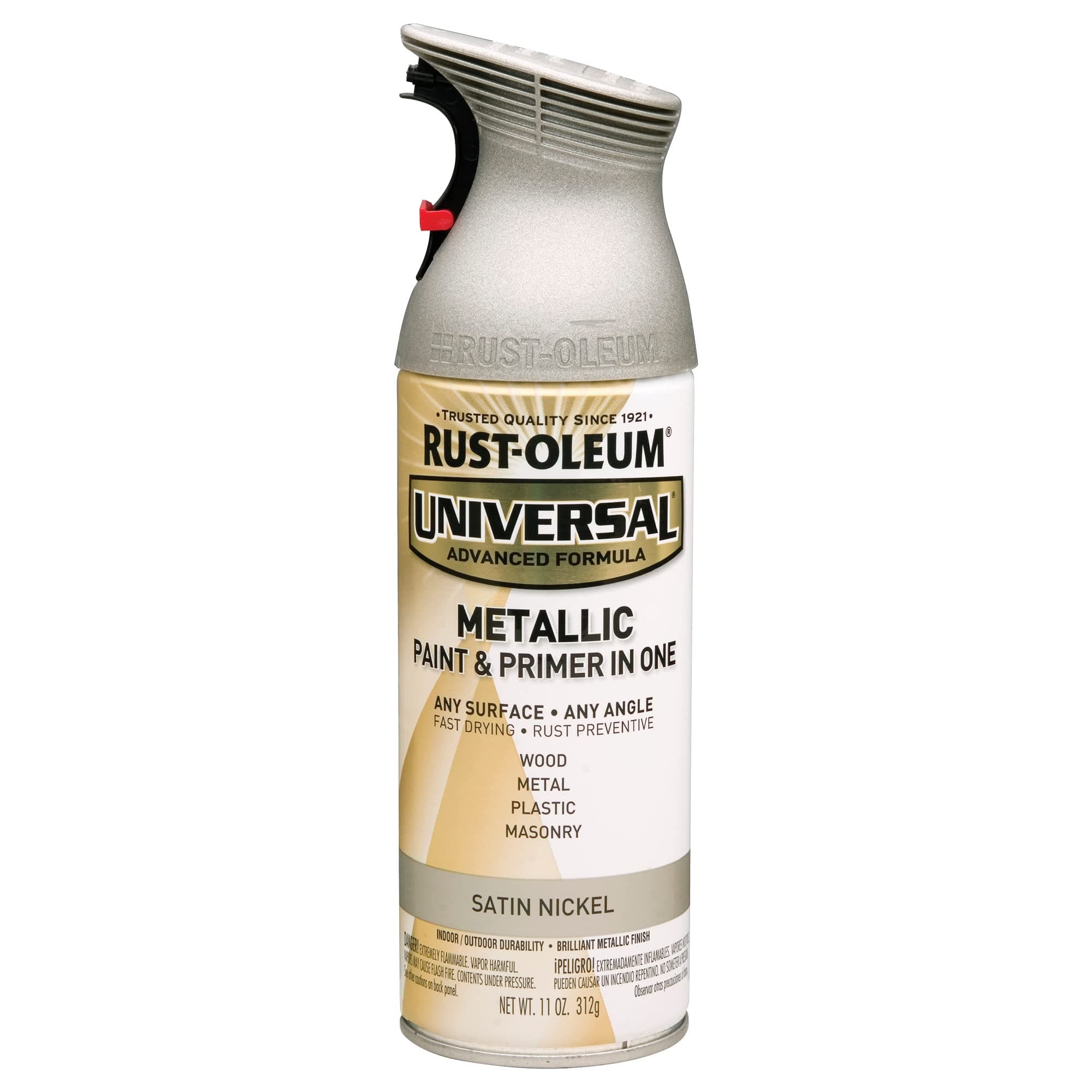 249130 Universal All Surface Metallic Spray Paint, 11 oz, Satin Nickel