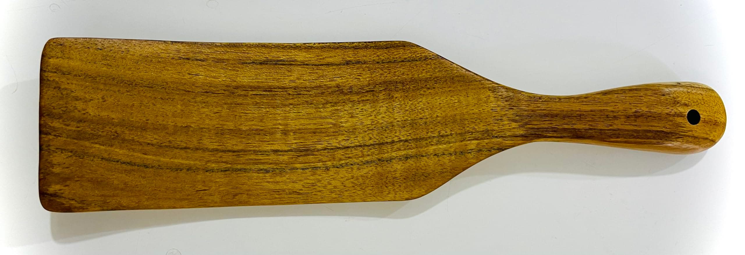 Teak Wood Spatula, Stirring Spoon, Solid Whole Teak one Piece. No Glue, No Plastic holder used. Whole Naturally Wood. (12 L x 3 W x 1H inch)