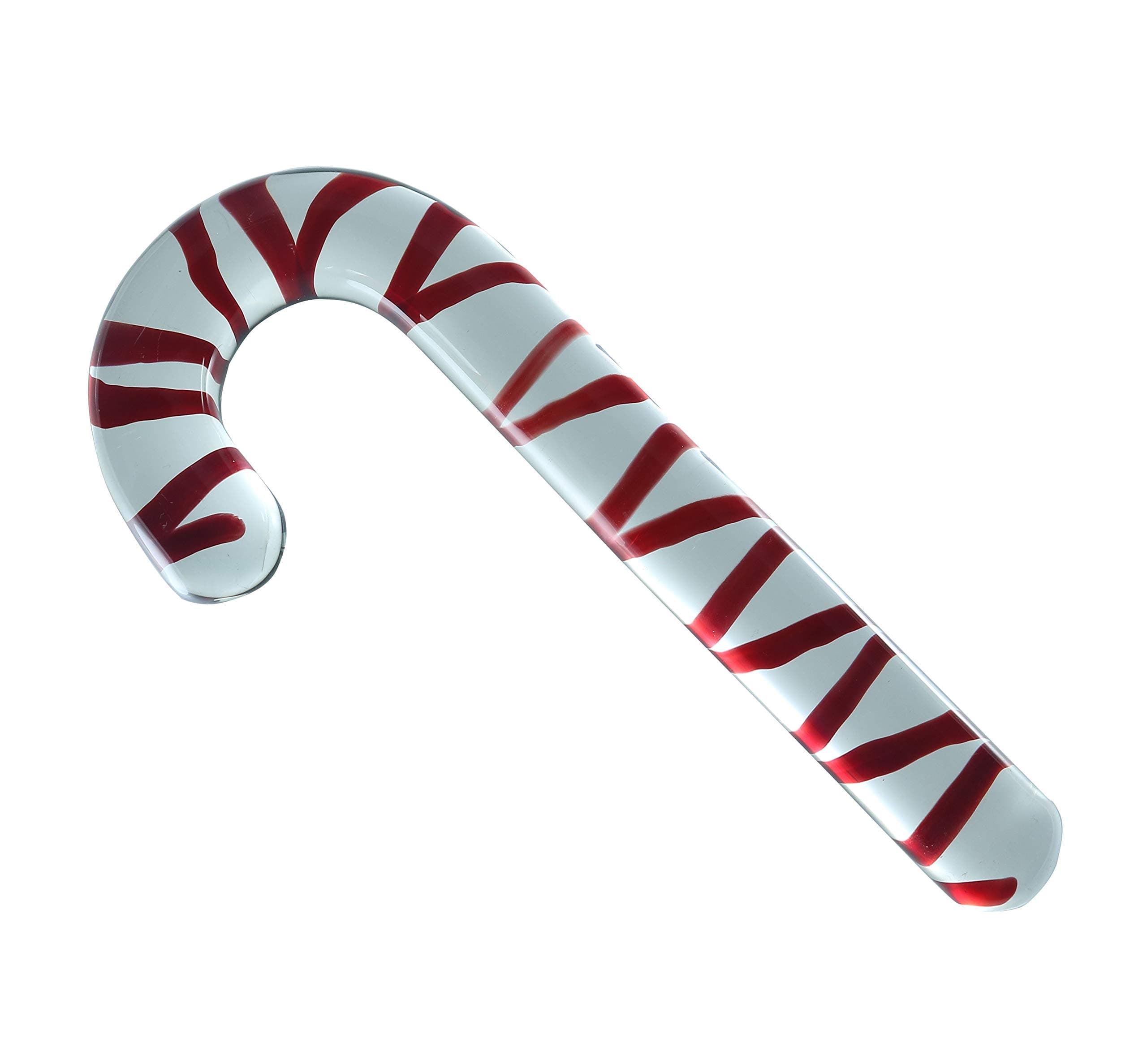 Glass Pleasure Wand, Candy Cane