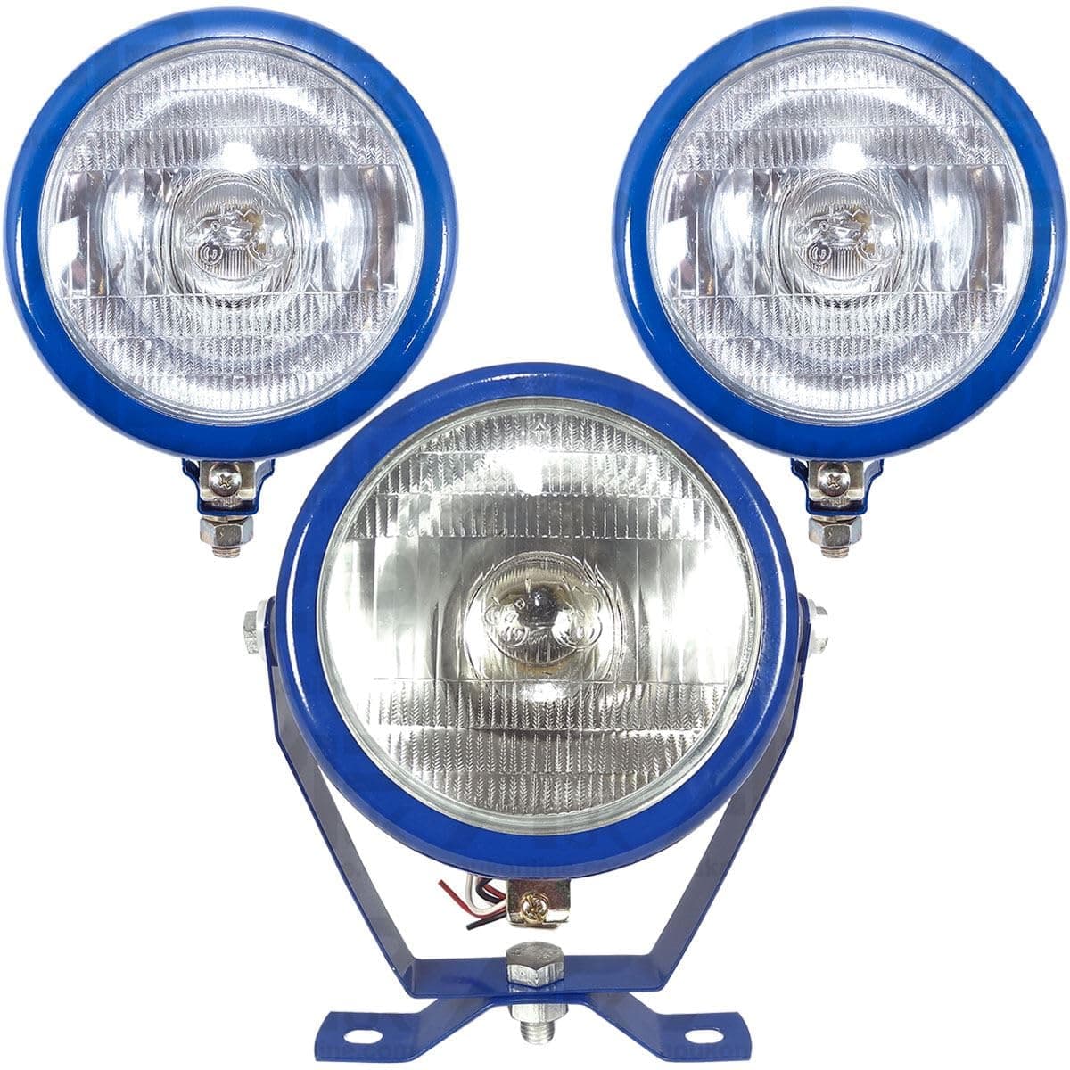 APUK Vertical Blue Headlights & Work Lamp Replacement for Fordson Power Super Dexta Major Tractor