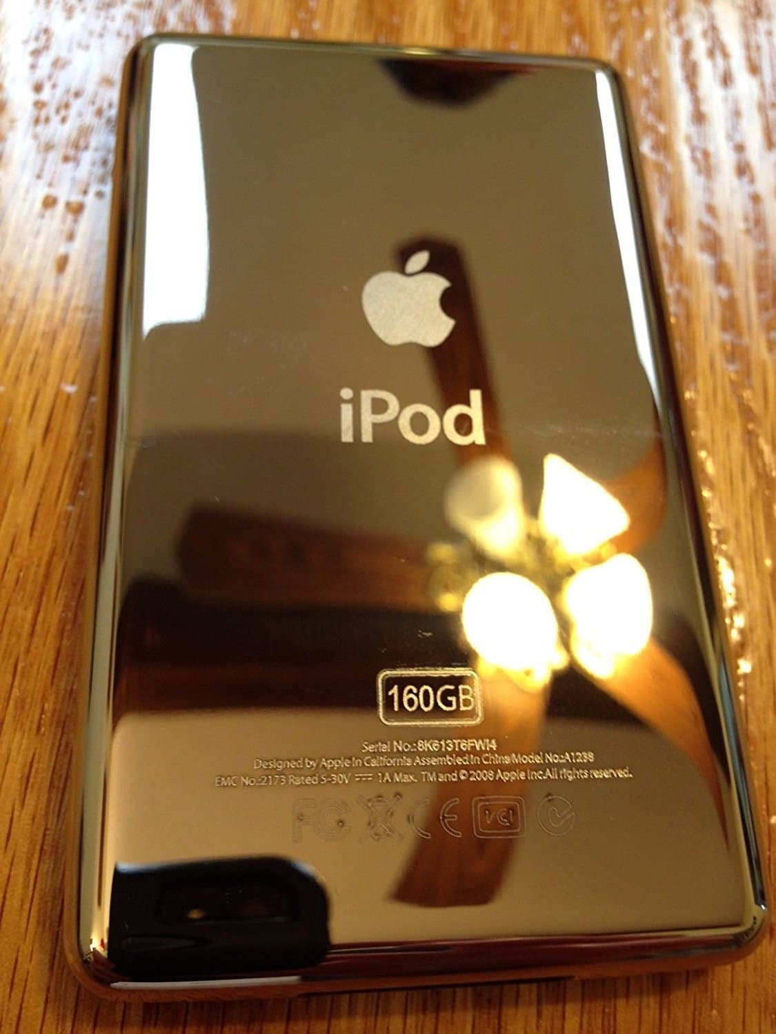 Metal Back Rear Housing Case Cover panel for iPod 7th Gen Classic 160GB Thin(GOOD)