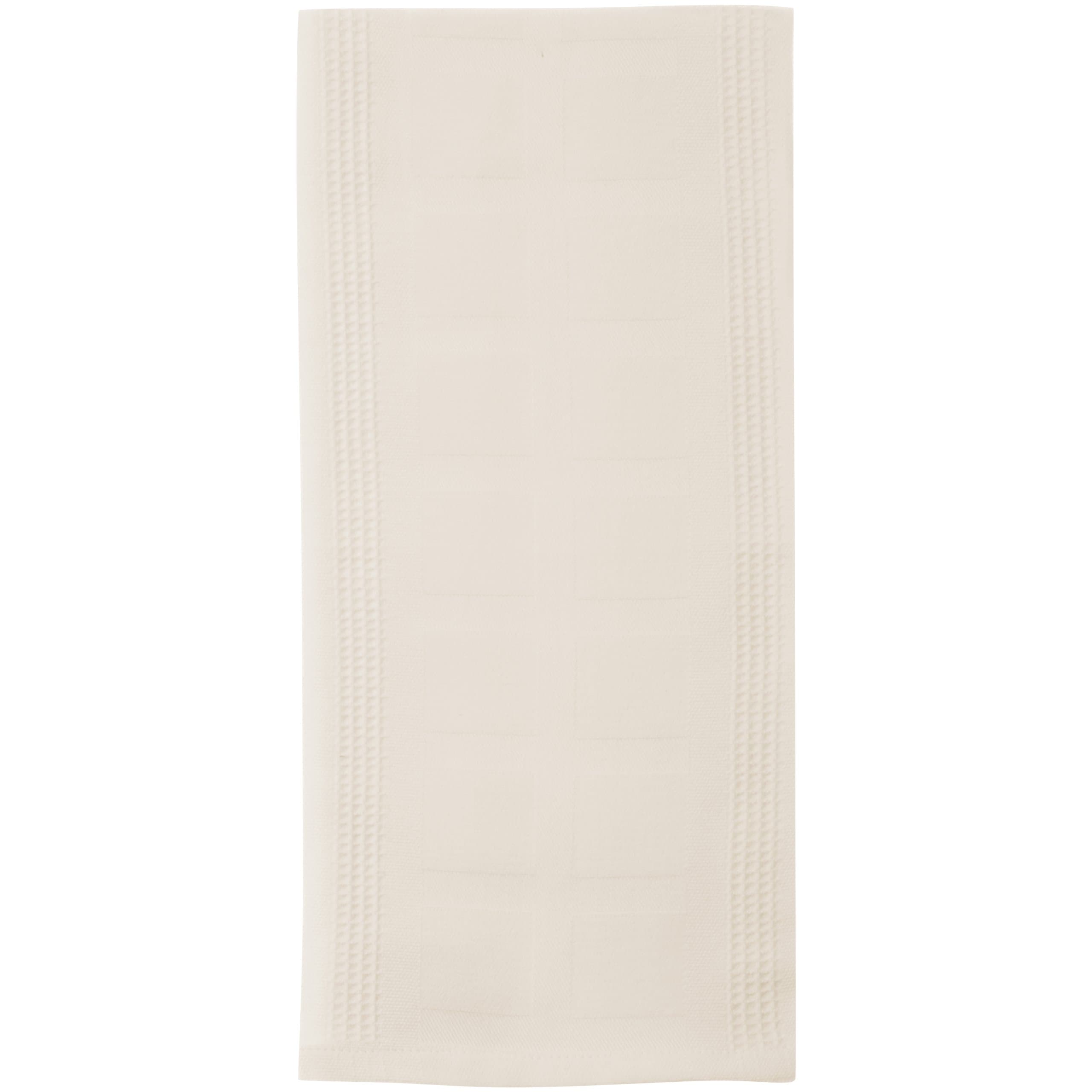 HIC Harold Import Co. Gourmet Classics 20- by 30-inch Whtie Bamboo-Derived Rayon and Cotton Jacquard Towel