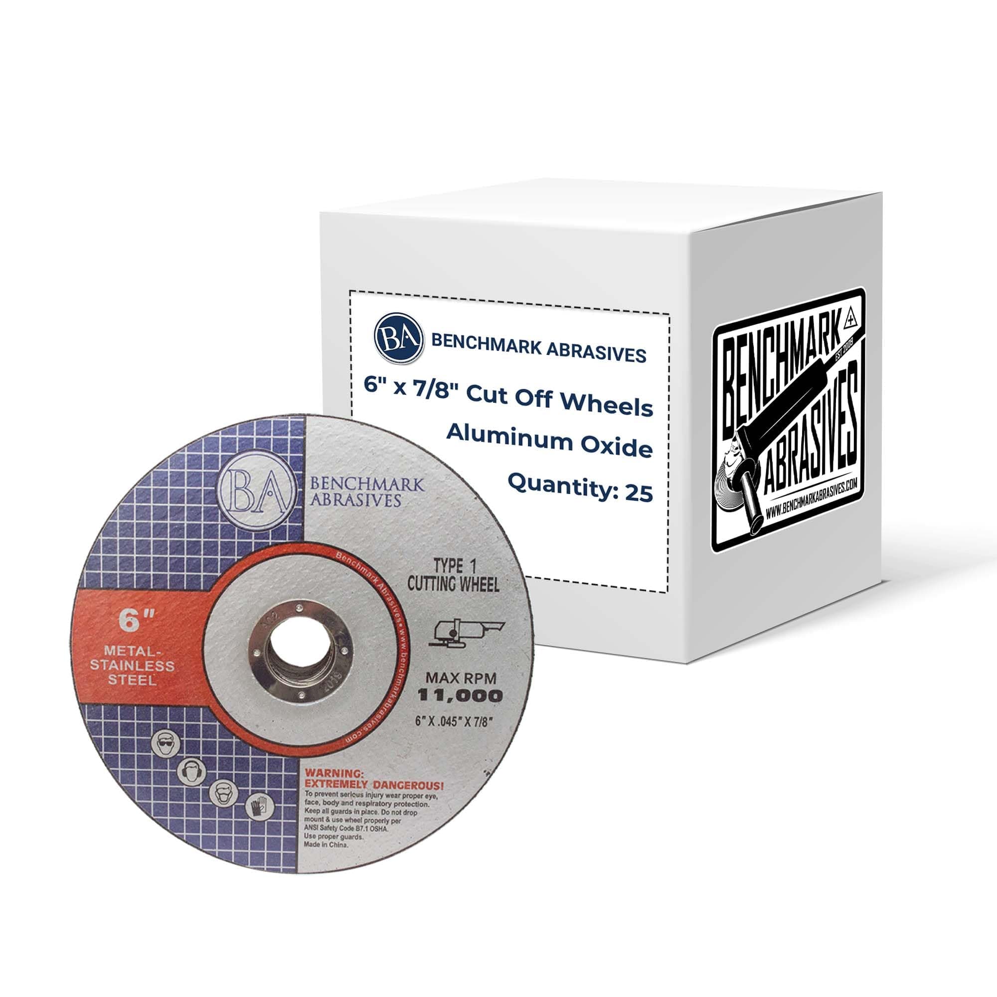 6 x .045 x 7/8 T1 Premium Thin Cut-Off Wheel - 25 pack