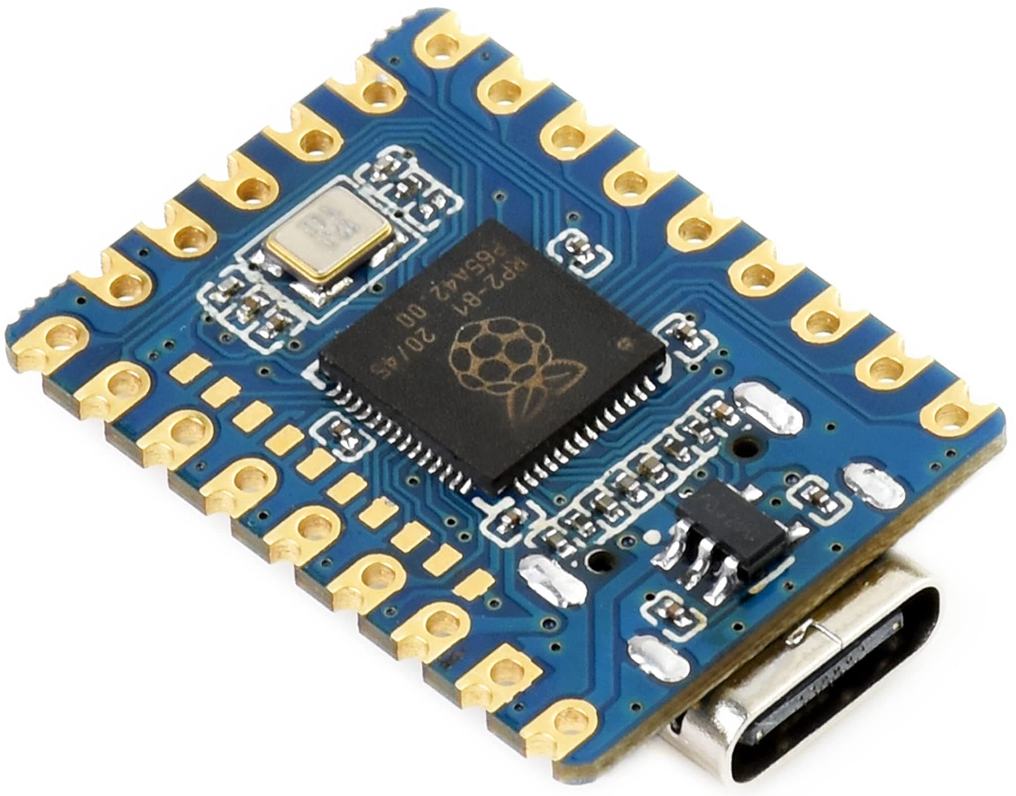 waveshare RP2040-Zero Mini Version, Pico-Like MCU Board Based on Raspberry Pi MCU RP2040, Dual-Core Arm Cortex M0+ Processor, Onboard 2MB Flash Memory, Type-C USB Connector, Support C/C++，MicroPython