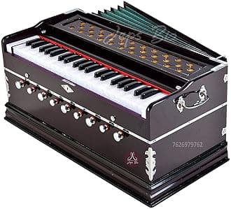 9 Stopper, 42 key Chudidaar Bellow, Bass Male -Two reeds With Coupler Harmonium with Free Carry Bag