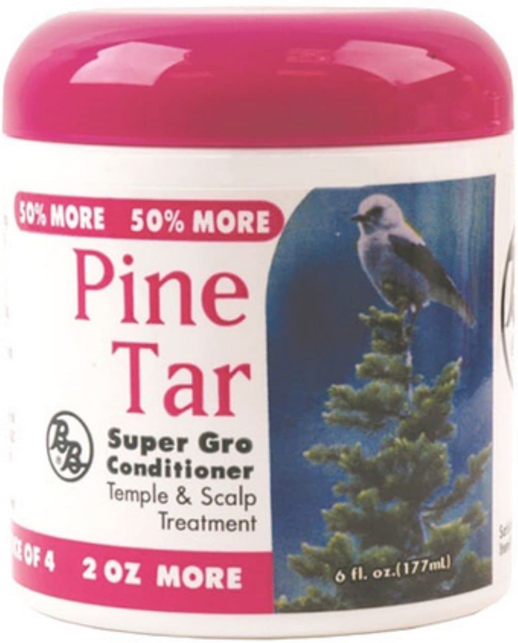 Bronner Brothers Pine Tar Super Gro Conditioner, 6 Oz (Pack Of 4)