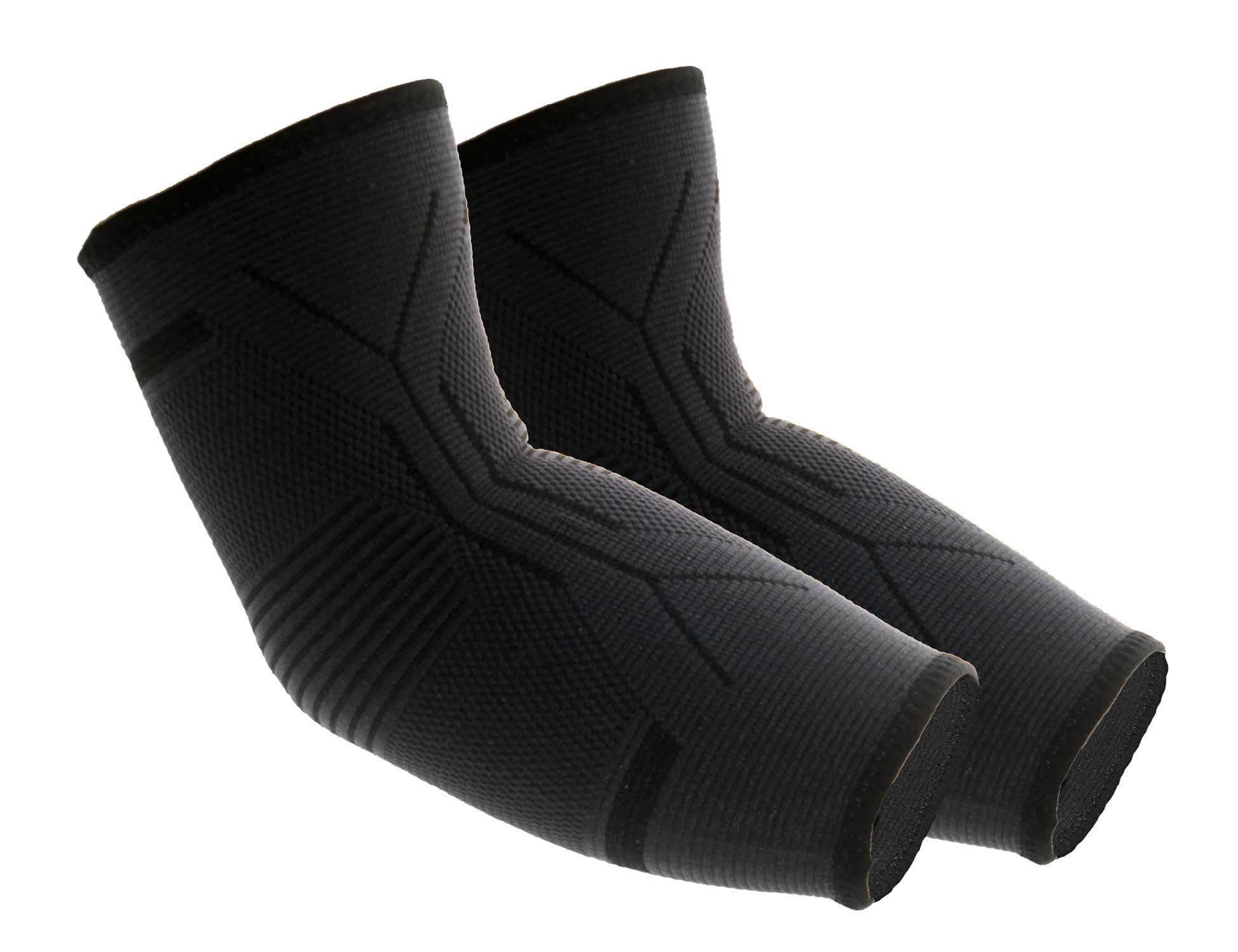 Elbow Brace Compression Sleeve (1 Pair) - laifugo CS-19 Elbow Support for Tendonitis, Tennis, Golf, Weightlifting, Joint Pain Relief & Injury Recovery for Men and Women (L, Black)