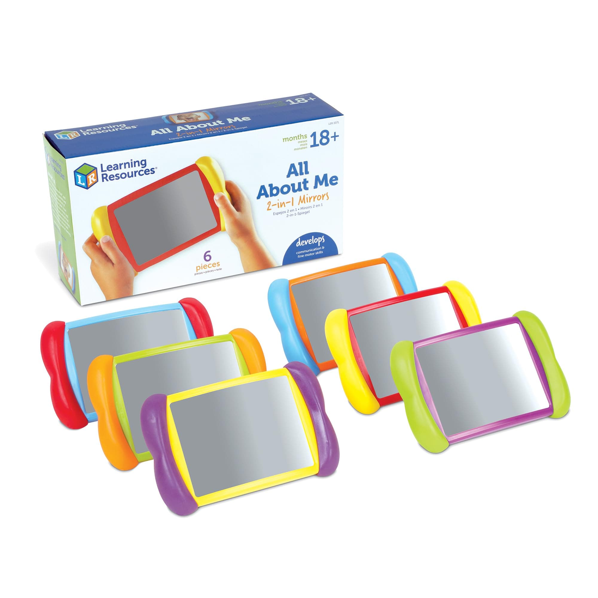Learning Resources All About Me - 2-In-1 Mirrors, Set Of 6