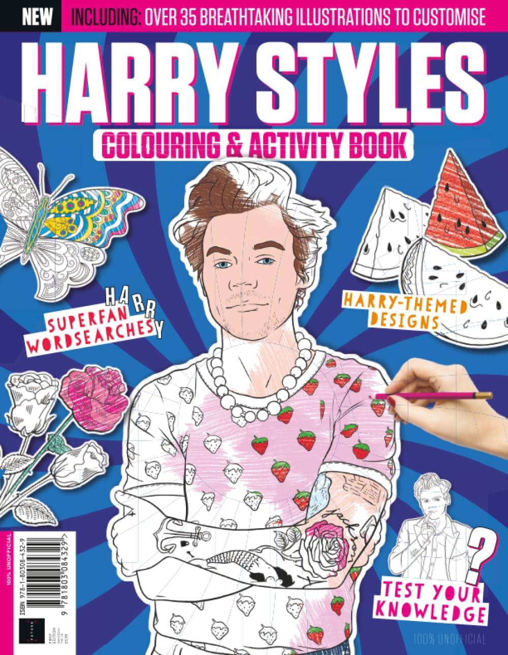 Harry Styles Coloring & Activity Book: Including 35+ Breath-Taking Illustrations to Colour and Customise / Ultimate Harry Styles Activity Book / Adult Coloring Gift