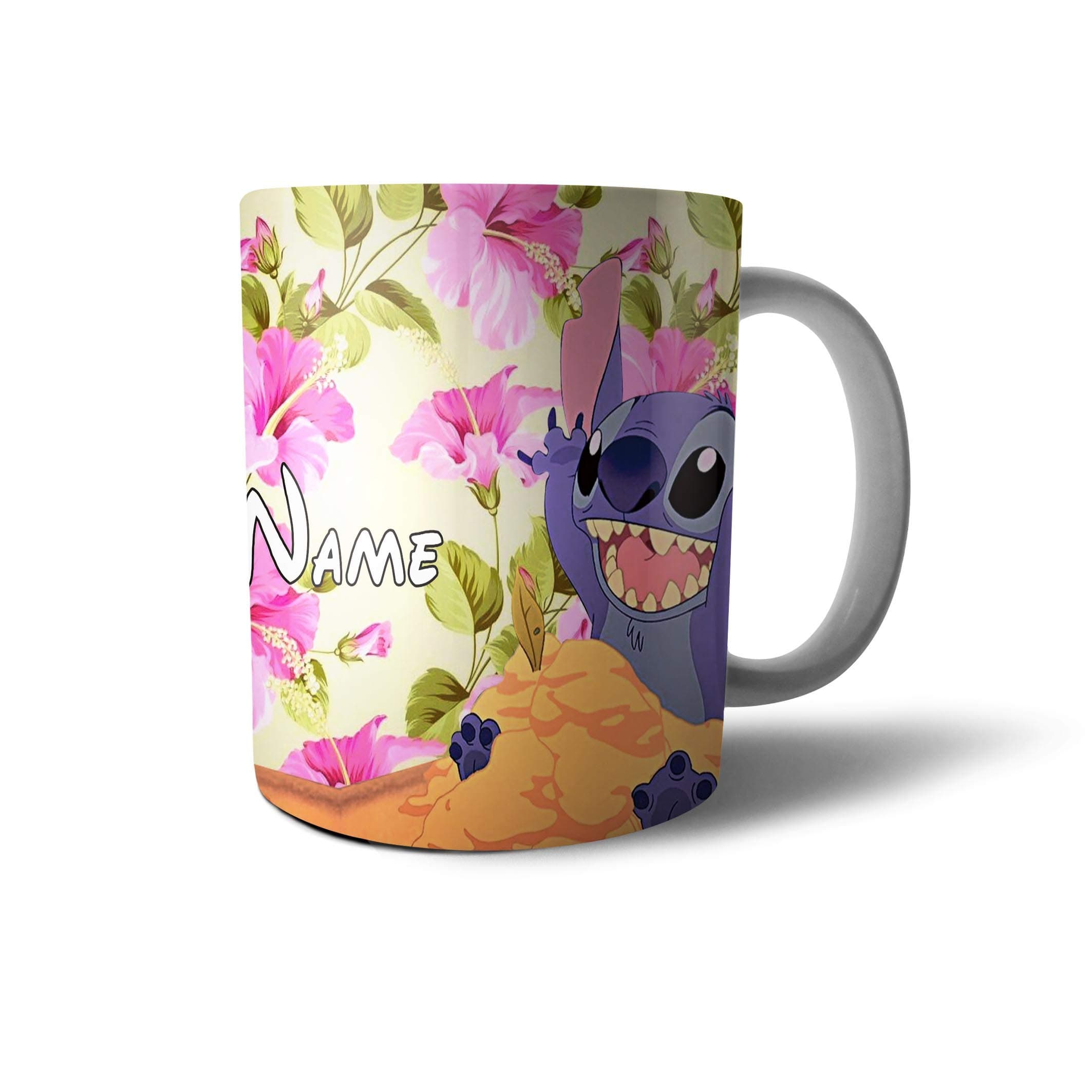 Name Initials Disney Lilo and Stitch Personalised 10 oz Tea Coffee Mug Cup MugAS01P (10 OZ, Design 7)