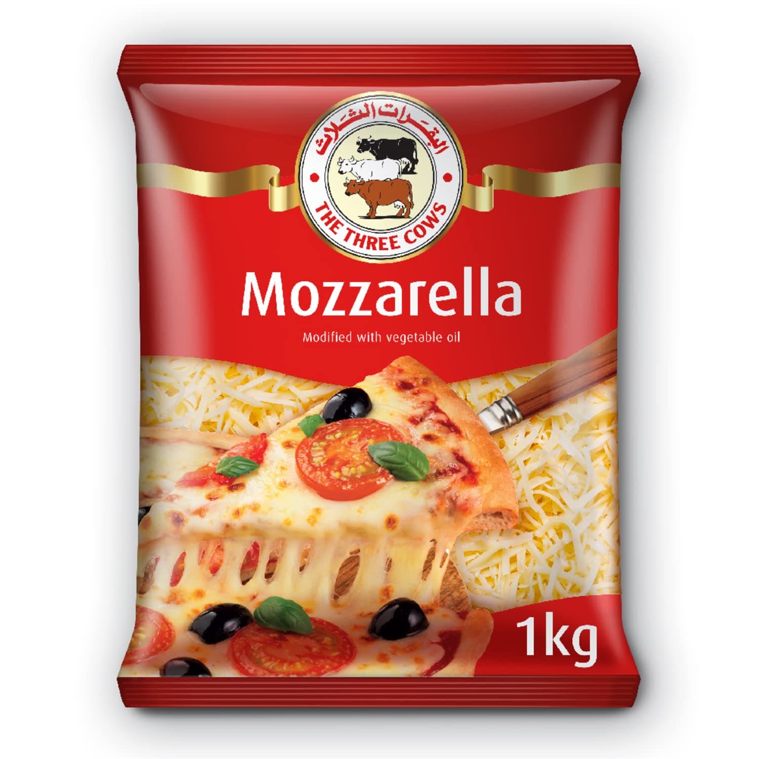The Three Cows Mozzarella Shredded Cheese 1kg