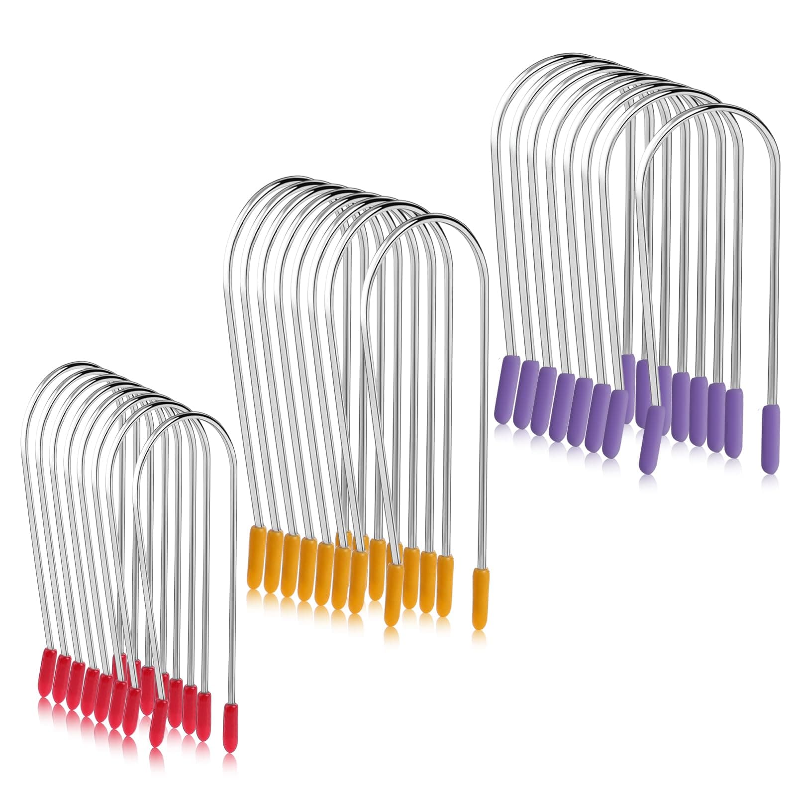 Vin Beauty Curler Clips Replacement Kit, 24 Assorted Securing Pins for 1", 1¼", 1½" Rollers, Suitable for Long, Medium Hair - Women & Girls