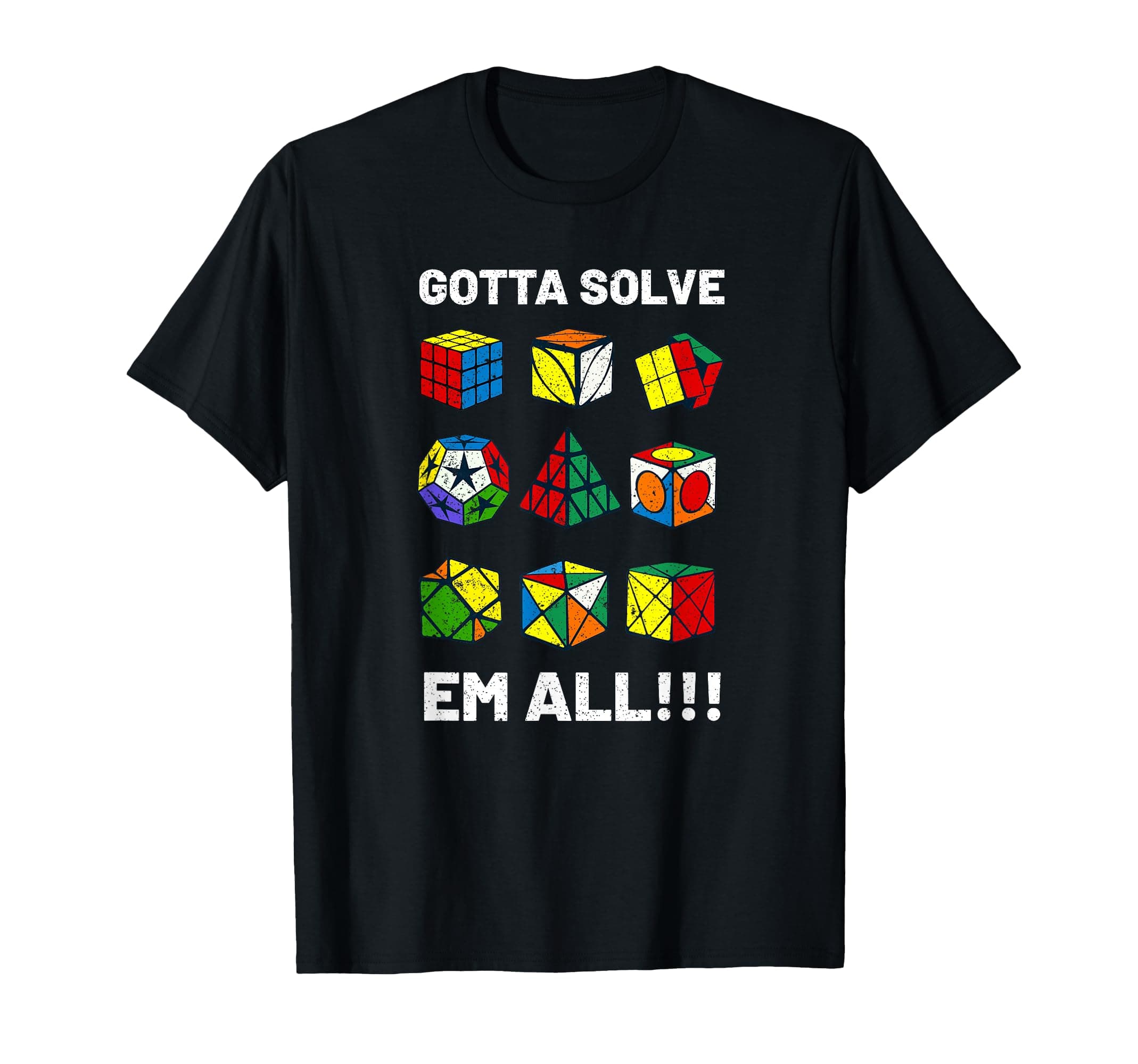 Competitive Puzzle Cube Gotta Solve Em All Speed Cubing T-Shirt