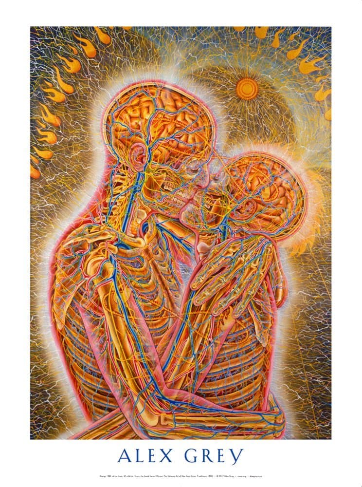 Alex Grey - Kissing - Poster