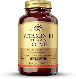 Solgar Vitamin B1 (Thiamin) 500 mg Tablets - Pack of 100 - Supports Energy Metabolism and Nervous System - Vegan