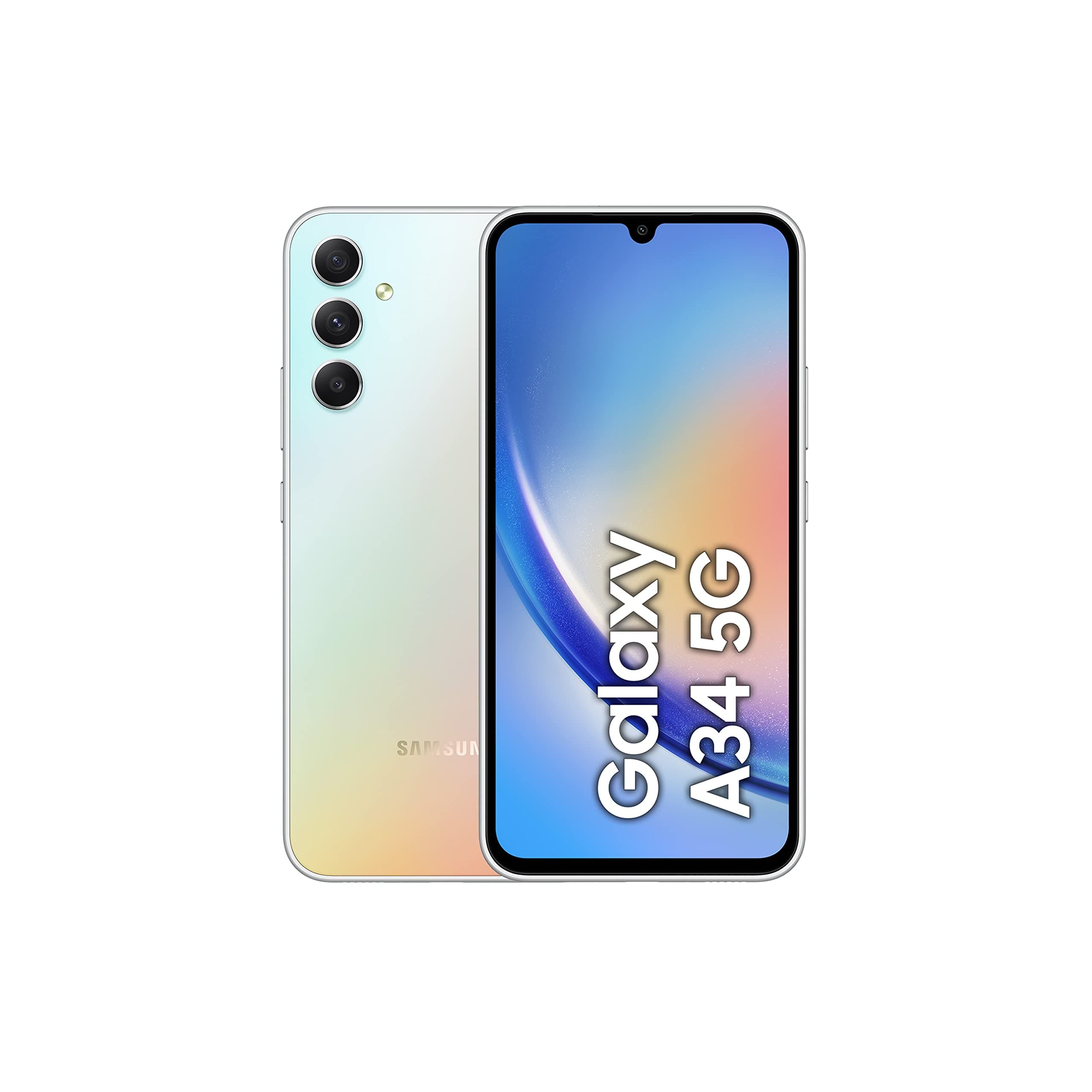 Samsung Galaxy A34 Dual SIM Mobile Phone Android, 8GB RAM, 128GB, Awesome SIlver (UAE Version)