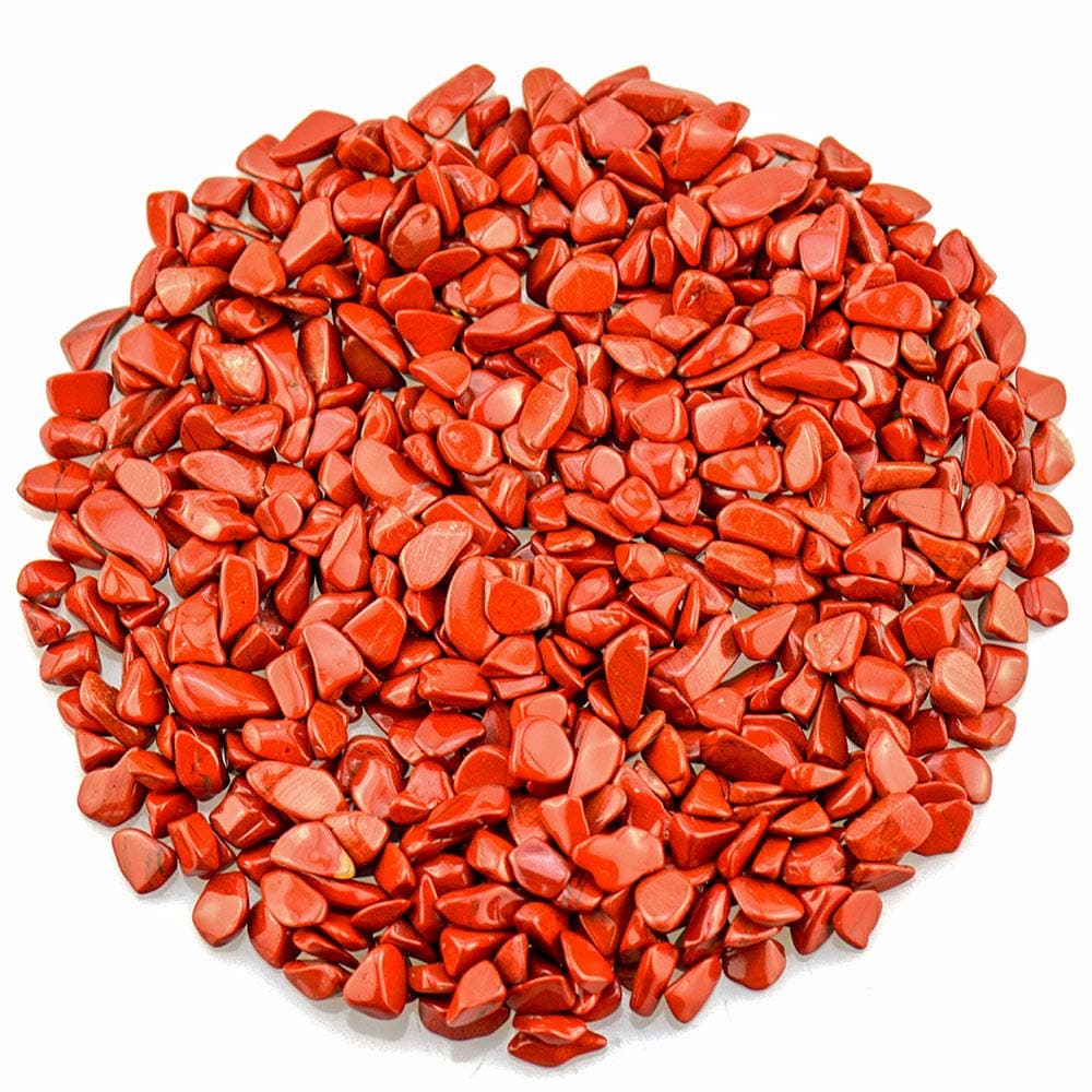 1LB Red Jasper Tumbled Chips Crushed Crystal Quartz Irregular Shaped Stones for Home Decorative Stones Vases Plants Succulents Cactus 1pound (About 460 Gram)