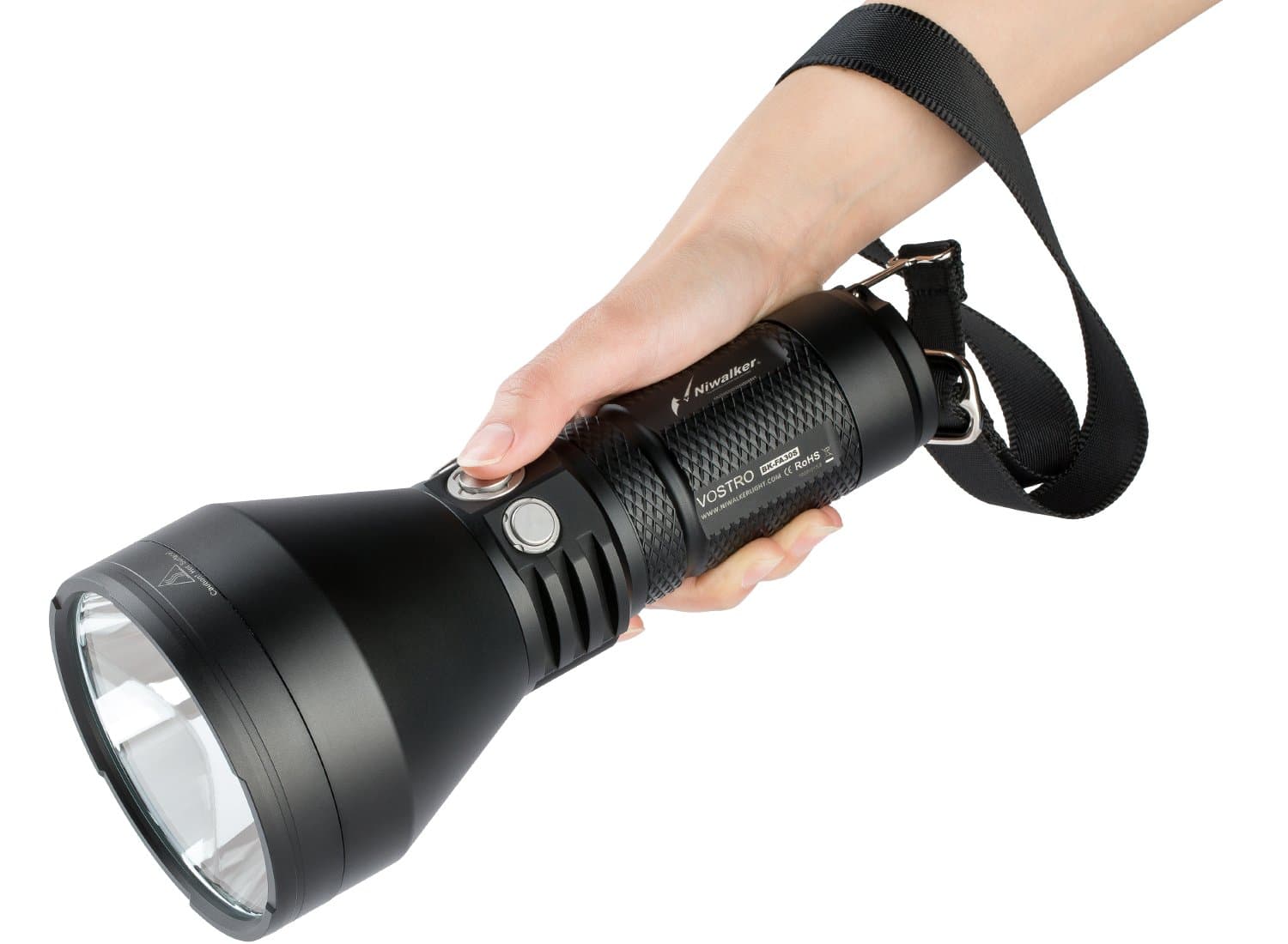 Niwalker High Lumens LED Tactical Bright Flashlight Zoomable Waterproof Adjustable Focus 5 Modes for Hiking and Camping