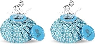 Hot Water Bag Ice bag for Pain Relief Cold Ice Pack Bag for Pain Relief Cold Water Bag for Pain Relief, Injuries, and Cold Therapy Comes with Leak-free Closure - Blue 7.5 Inch - Pack of 2