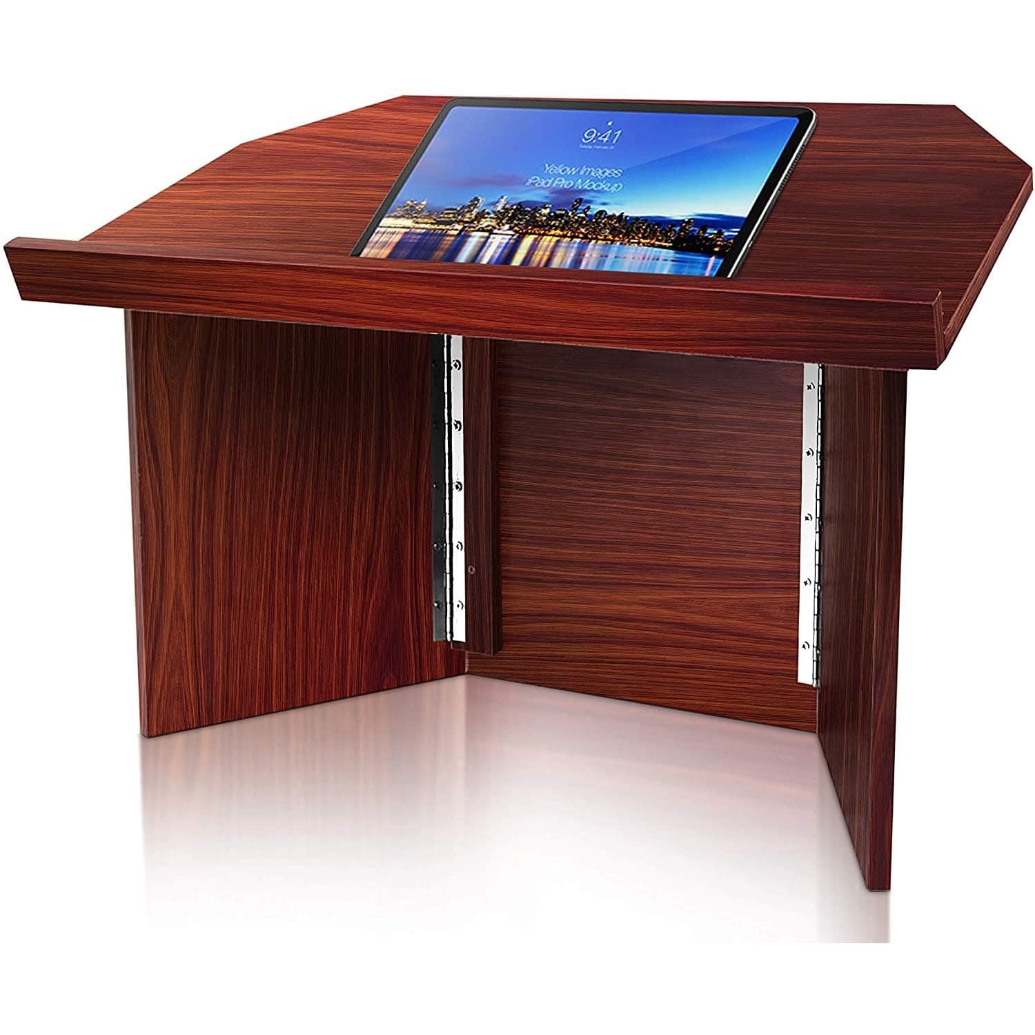 Portable Lectern Podium | Tabletop Presentation Stand | Quick Setup Folding Style (PLCTND41)