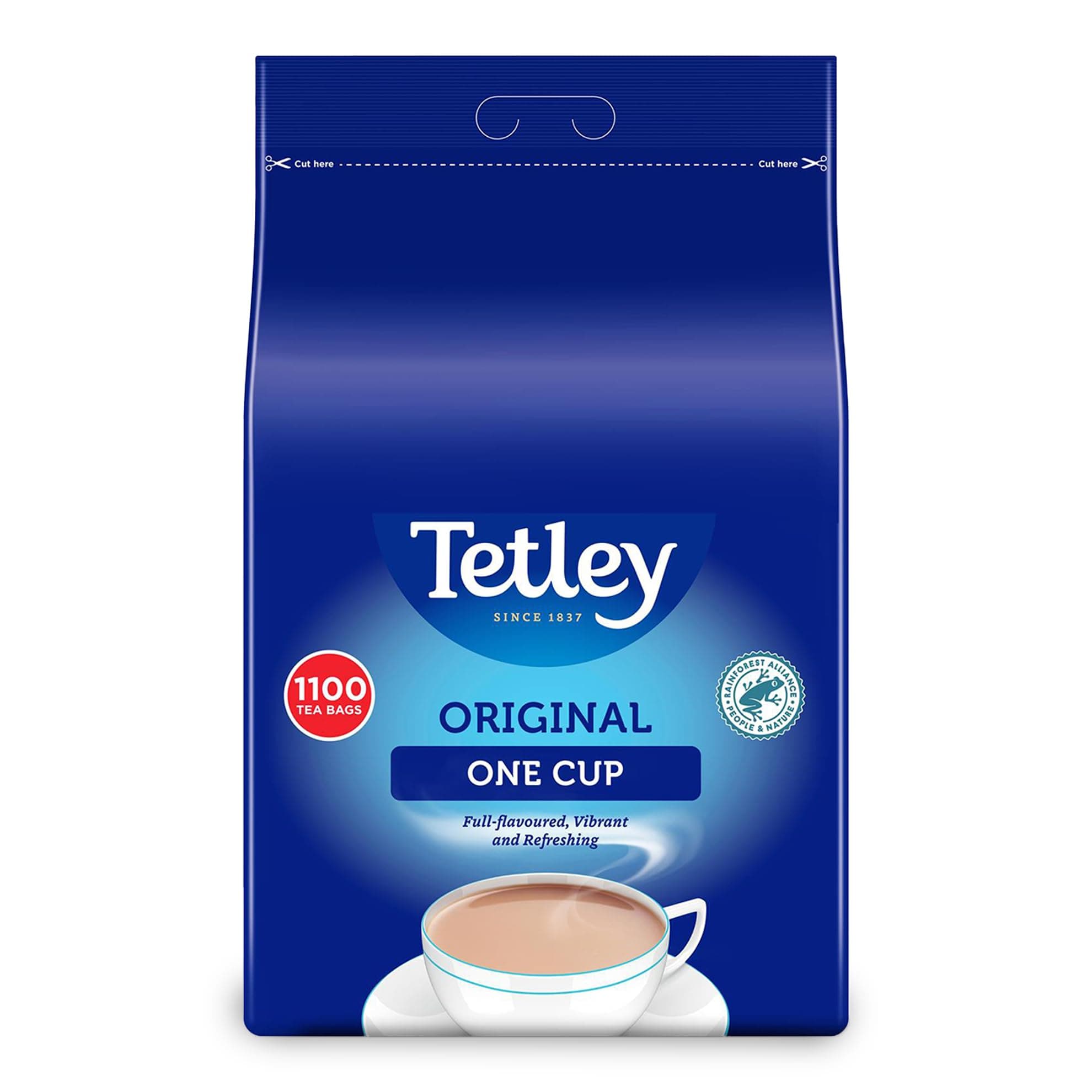 Original One Cup Black Tea Bags - Bulk Value Pack - Full Flavoured British Brew - Perfect for Breakfast or Anytime - Rainforest Alliance Certified - 1100 Teabags (1 Pack)