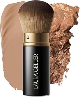 Retractable Airbrush Kabuki Brush for All Face Makeup & Foundation for Liquid, Cream and Powder Face Makeup With Aluminum Handle