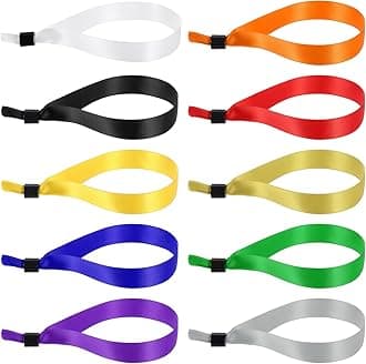 Disposable Cloth Wristbands for Events, 100 Pcs Adjustable Cloth Event Wristbands Colored Wrist Bands for Concert Club Parties, Multicolor, 13.8"x0.6"