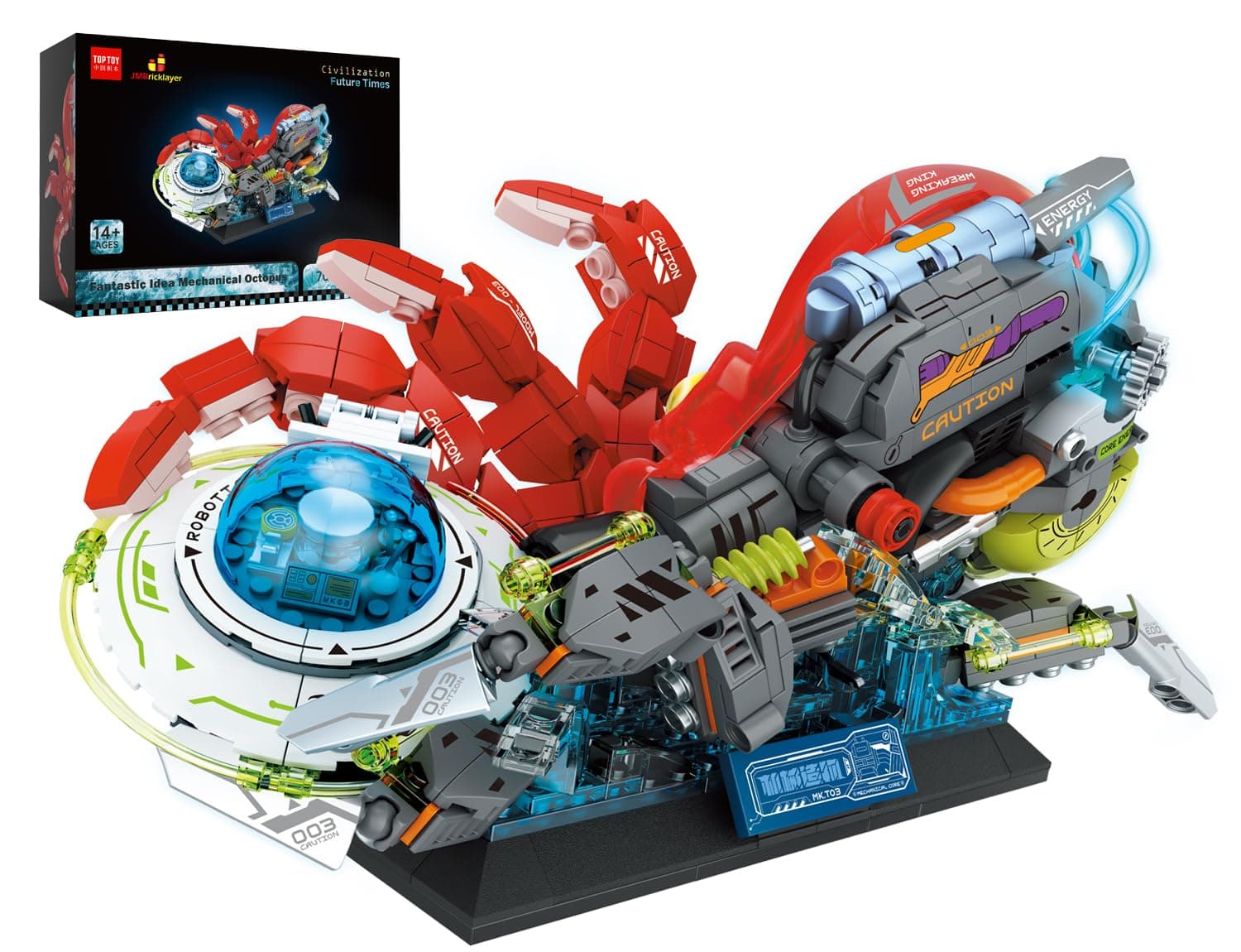 JMBricklayer Fantastic Ideal Mechanical Octopus Building Blocks