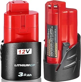 12V 3.0Ah Mi12 Replacement Battery for Milwaukee Lithium-ion Battery Compatible with Mk12 48-11-2411 48-11-2420 48-11-2401 48-11-2402 12-Volt Cordless Tools
