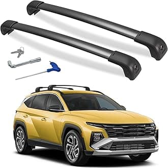 Soruci 300lbs Roof Rack Cross Bars Compatible with Hyundai Tucson 2016-2026 SE SEL N Line Limited NX4 with Lock Aluminum Anti-Rust Cross Bar for Rooftop Cargo Luggage Kayak Canoe Bike Snowboard