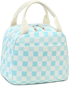 LEDAOU Lunch Box for Women Insulated Lunch Bag Corduroy Lunch Tote Bags Leakproof Cooler Lunch Case for Travel Work Picnic