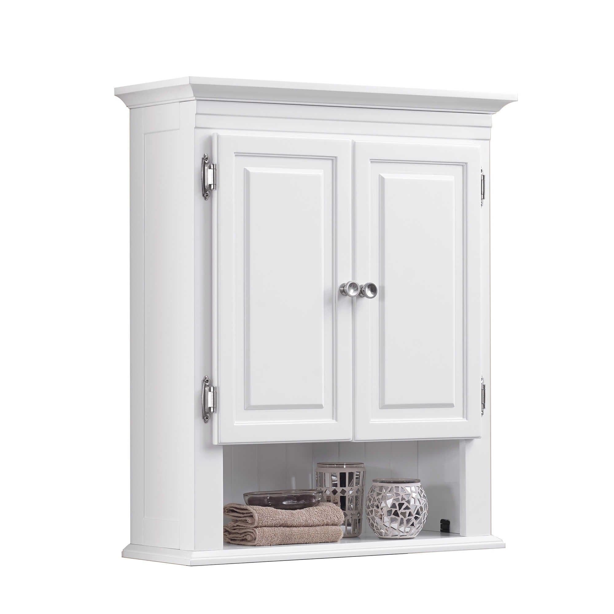 Wakefield 3-Shelf with 2-Doors Bathroom Wall Mount Cabinet in White