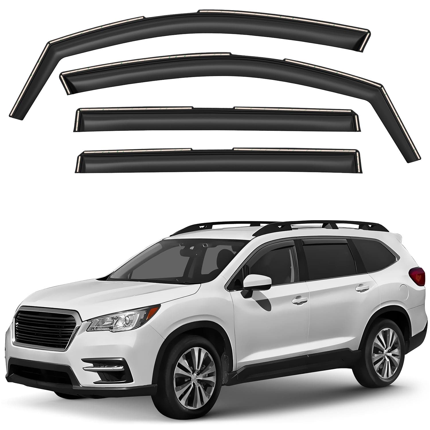 Window Deflectors Smoke Tinted in-Channel Side Window Vent Visor Deflectors Rain Guards Compatible with Ascent 2019-2026 - 4pcs. GW0882