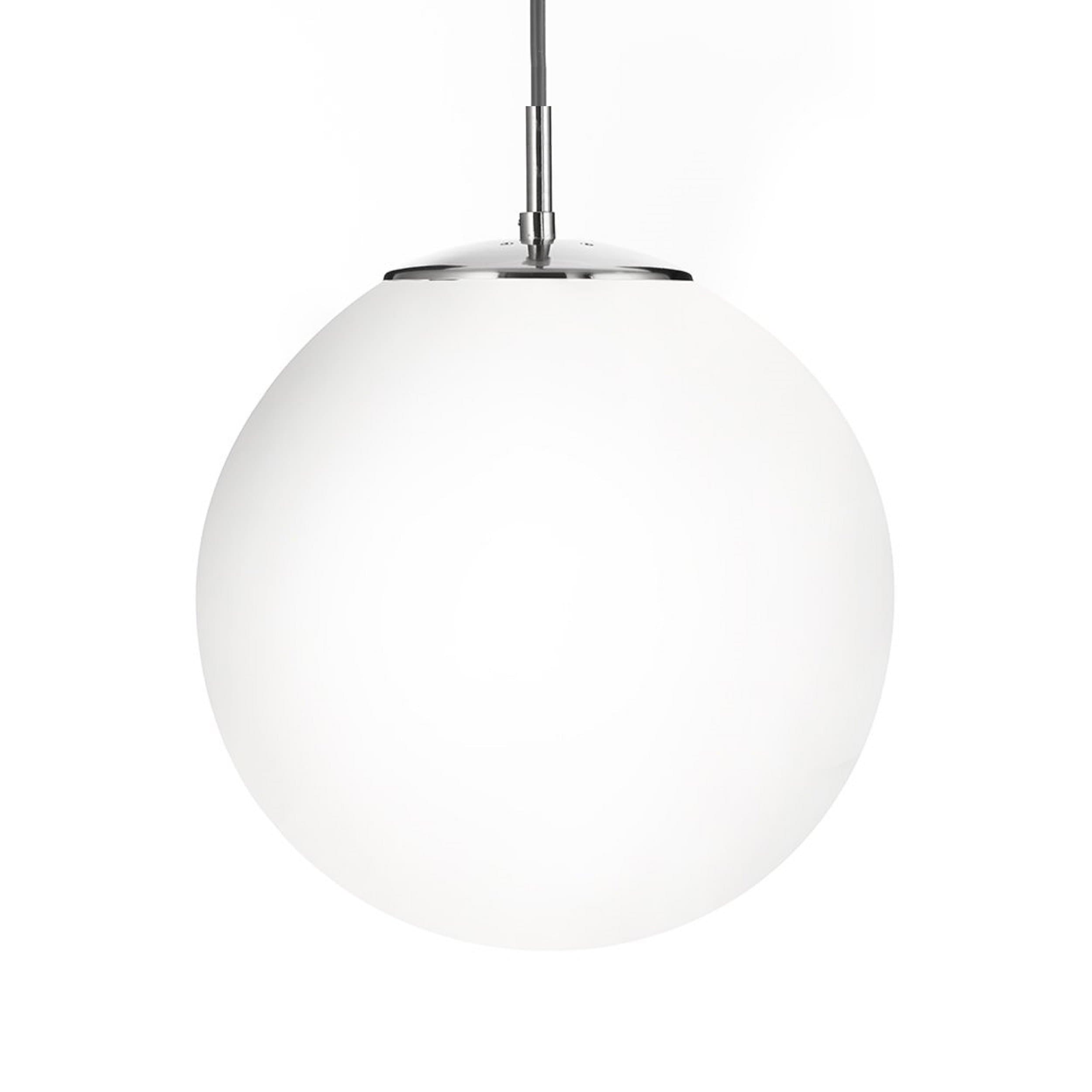 Modern Large White Opal Glass Globe Ball Globe Pendant Ceiling Light Fitting - LED Compatible [Energy Class A++]