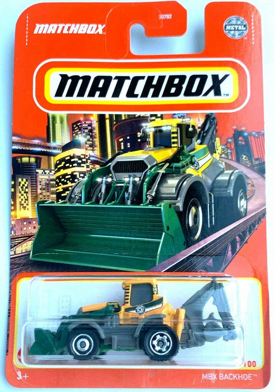 Matchbox MBX Backhoe 68/100 [Green/Yellow]