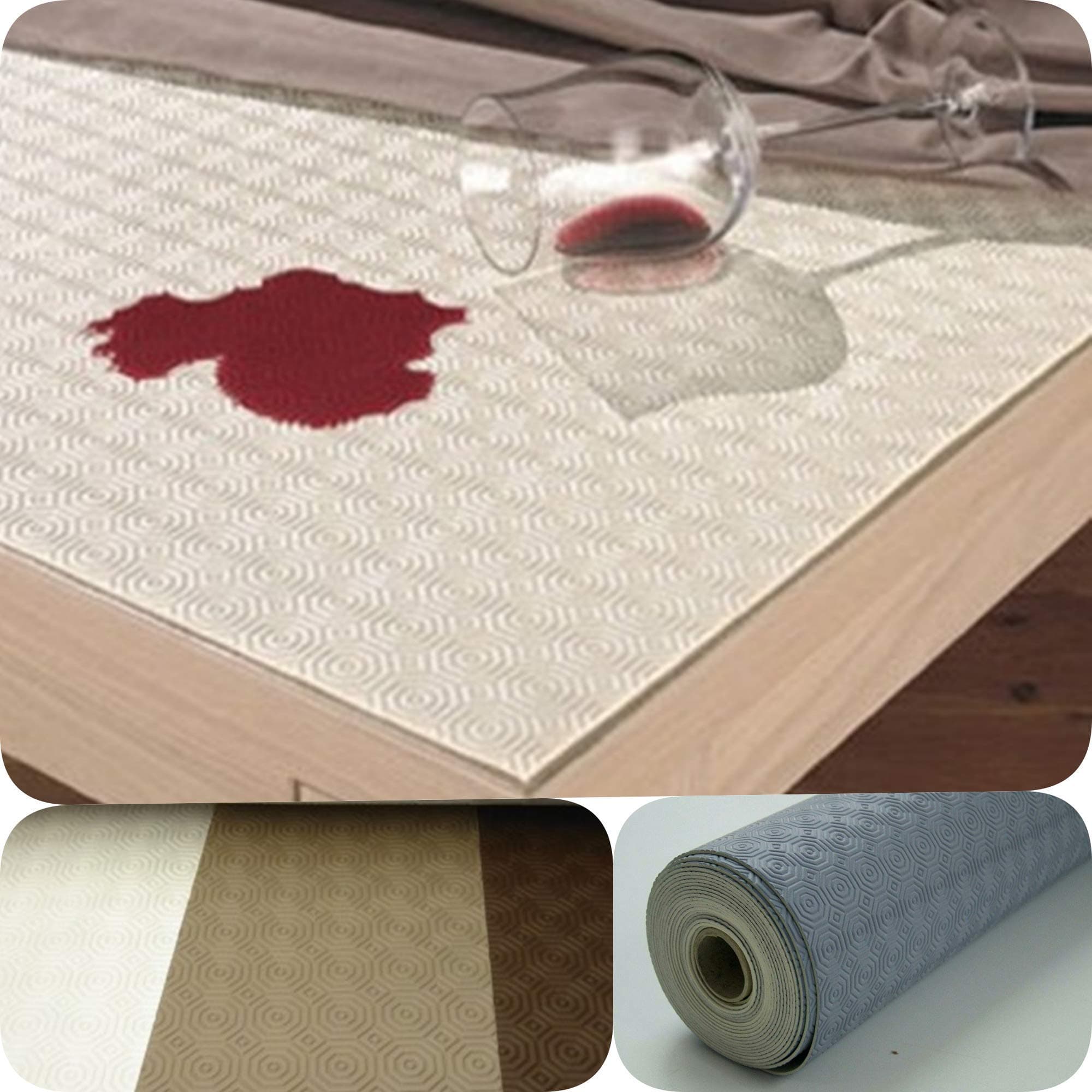 Table Protector Heat Resistant Felt Anti Slip Available in Size (Rect 110 X 220 cm, Beige)